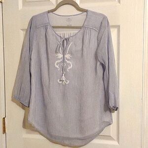 St. John's Bay multicolor blouse size small